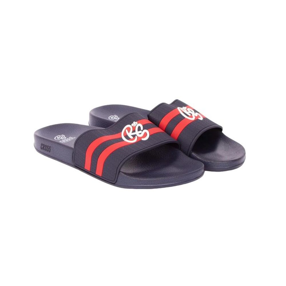 Crosshatch Mens Hamlax Sliders / Navy